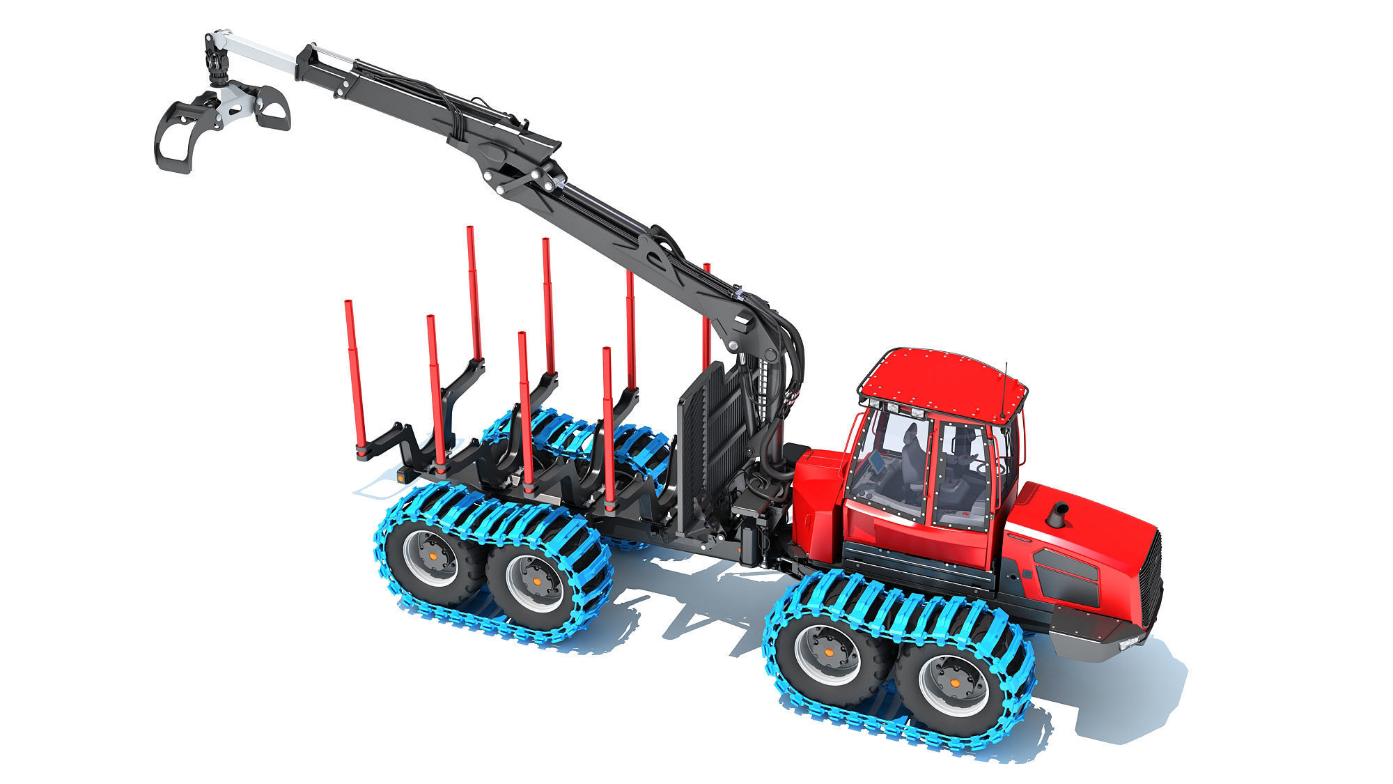Forestry Forwarder Tractor 3D model_7