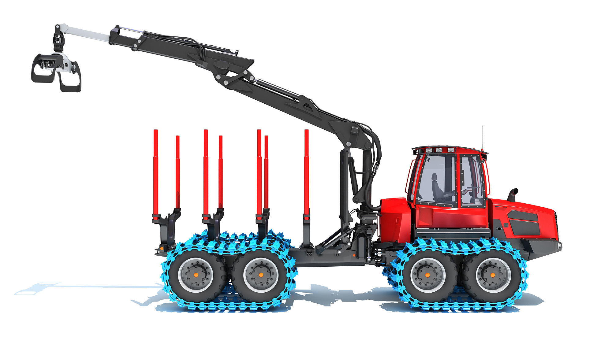 Forestry Forwarder Tractor 3D model_6