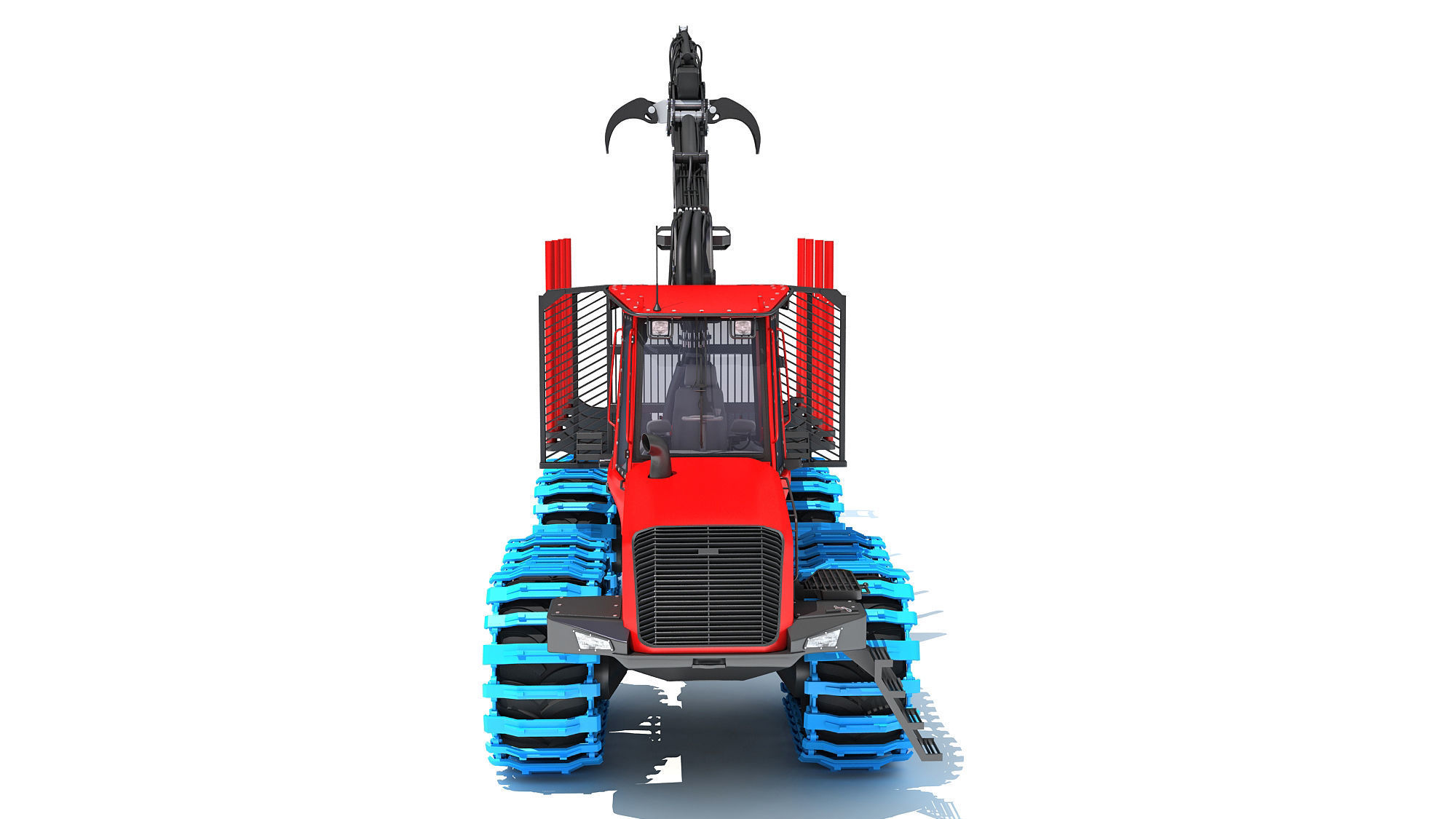 Forestry Forwarder Tractor 3D model_10