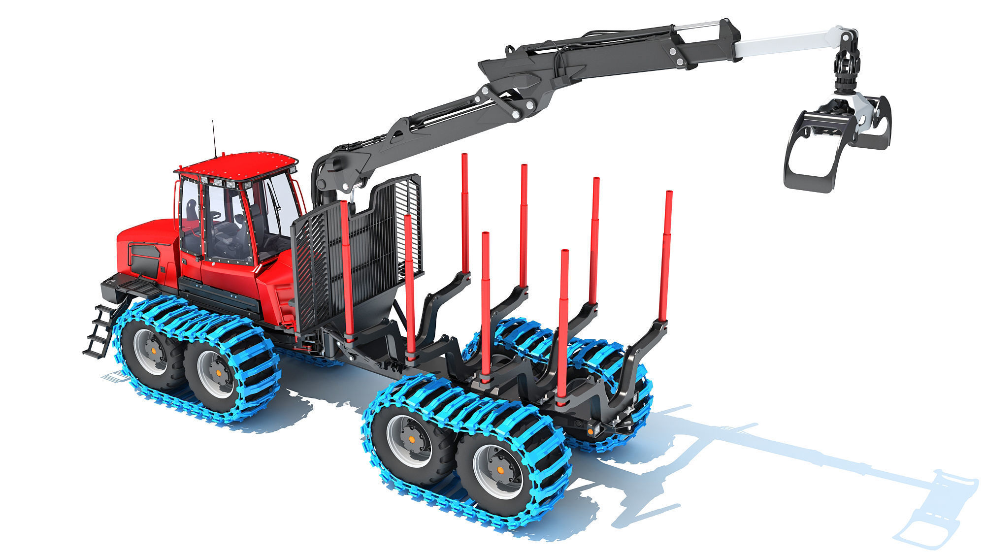Forestry Forwarder Tractor 3D model_2