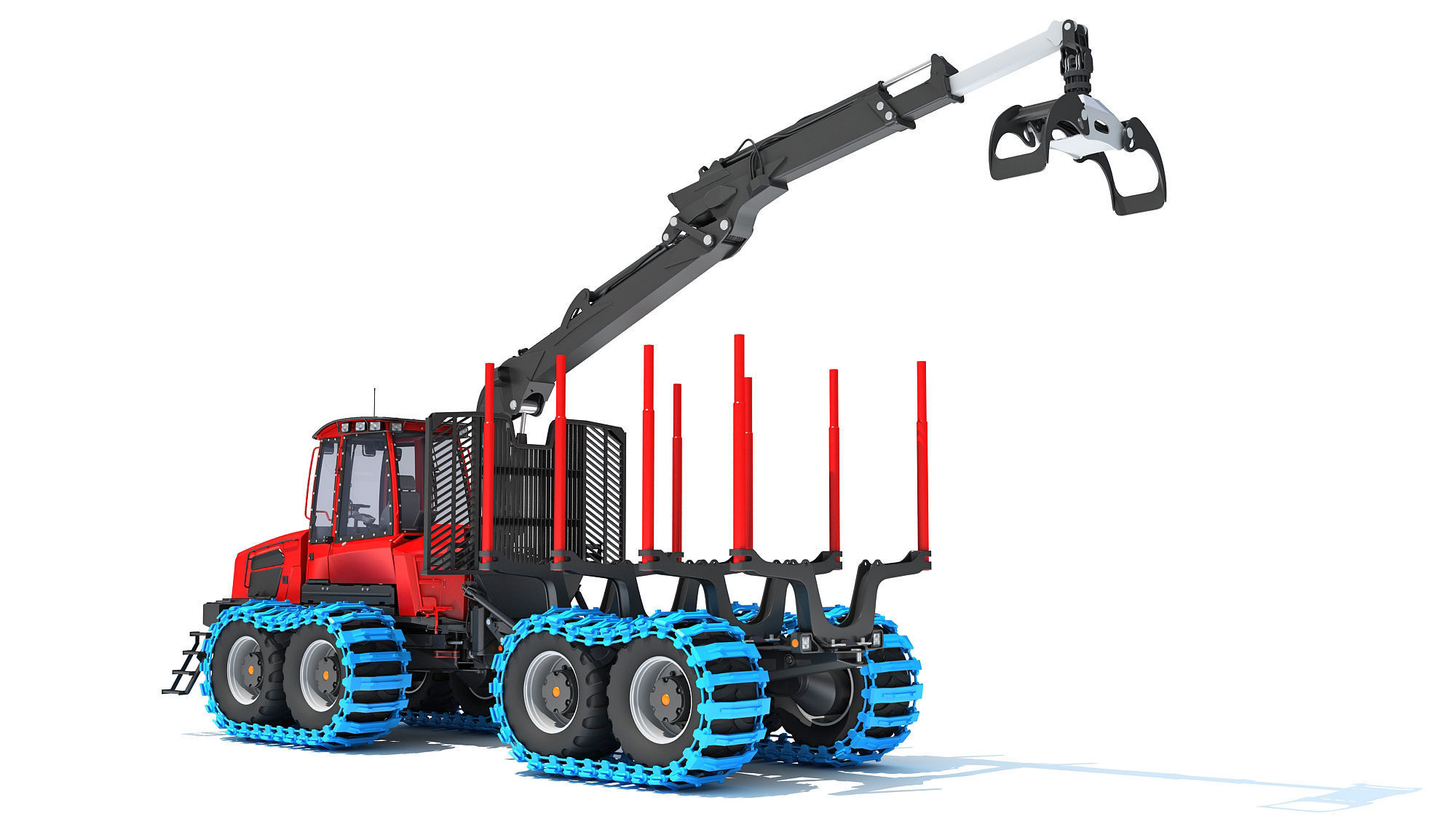 Forestry Forwarder Tractor 3D model_3