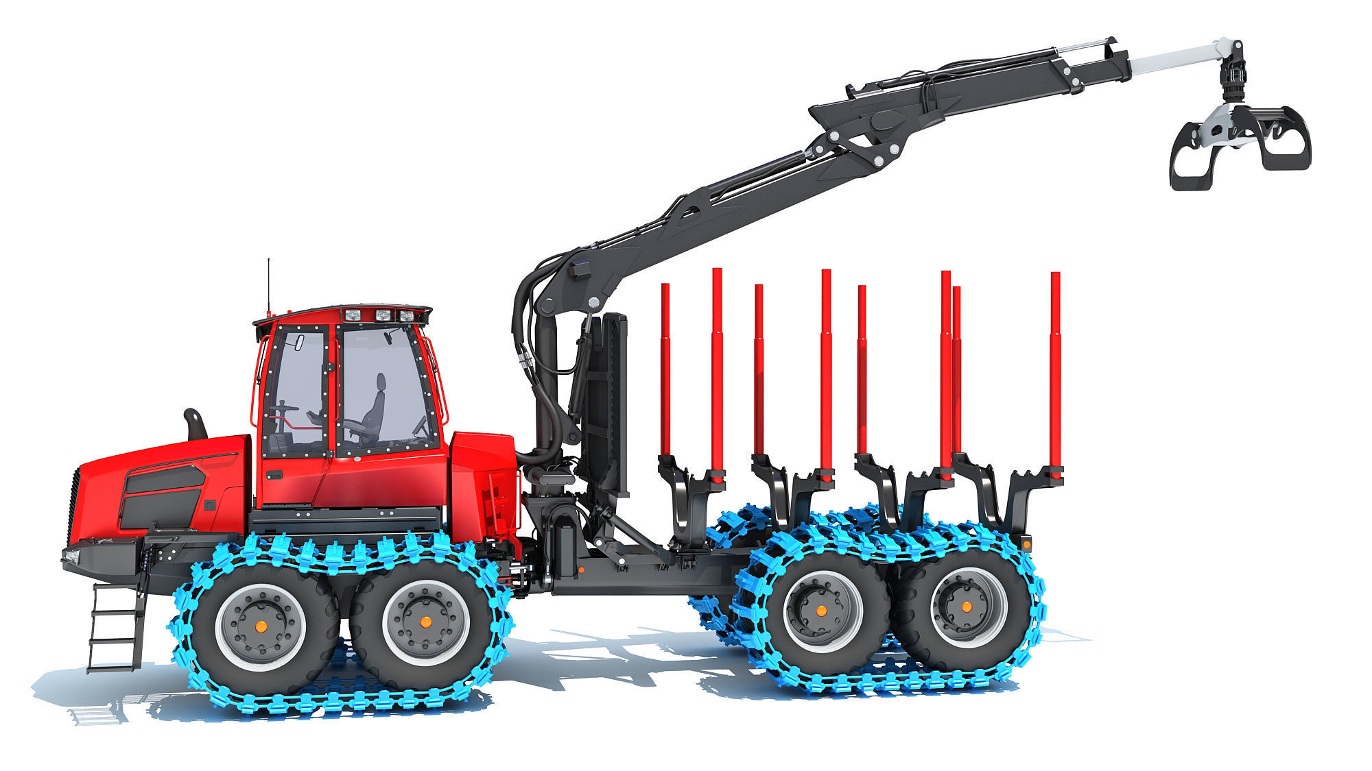 Forestry Forwarder Tractor 3D model_1