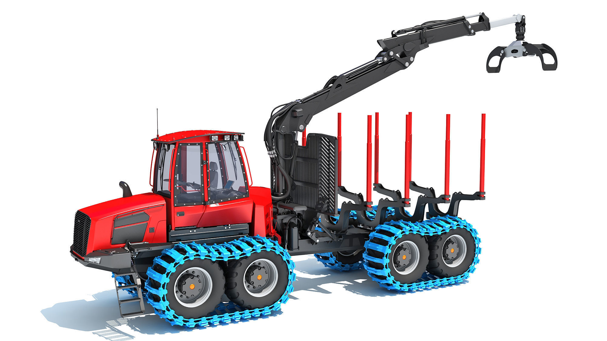 Forestry Forwarder Tractor 3D model_9