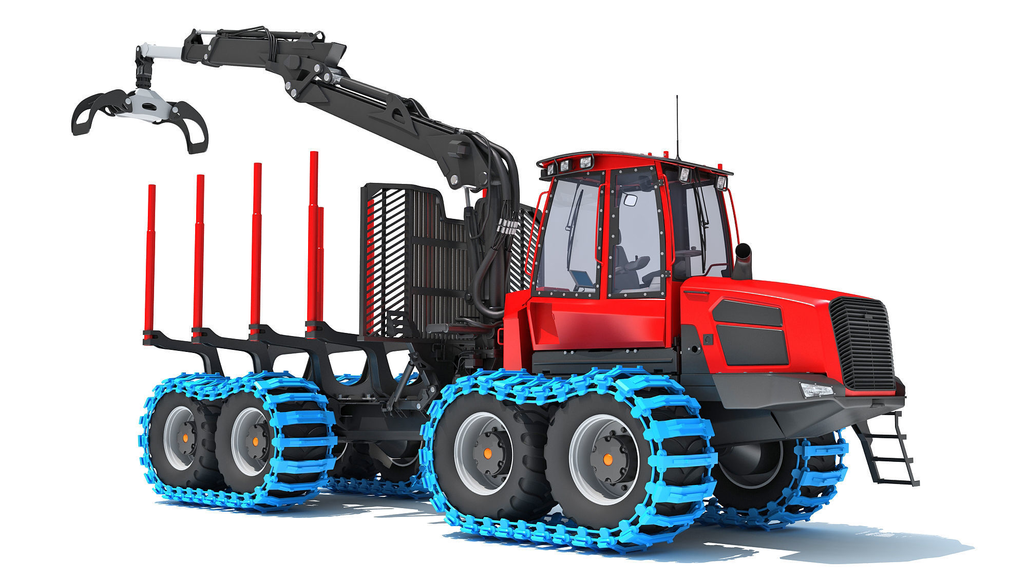 Forestry Forwarder Tractor 3D model_8
