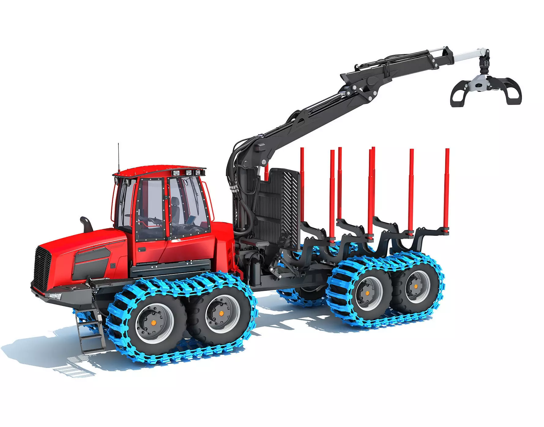 Forestry Forwarder Tractor 3D model_0