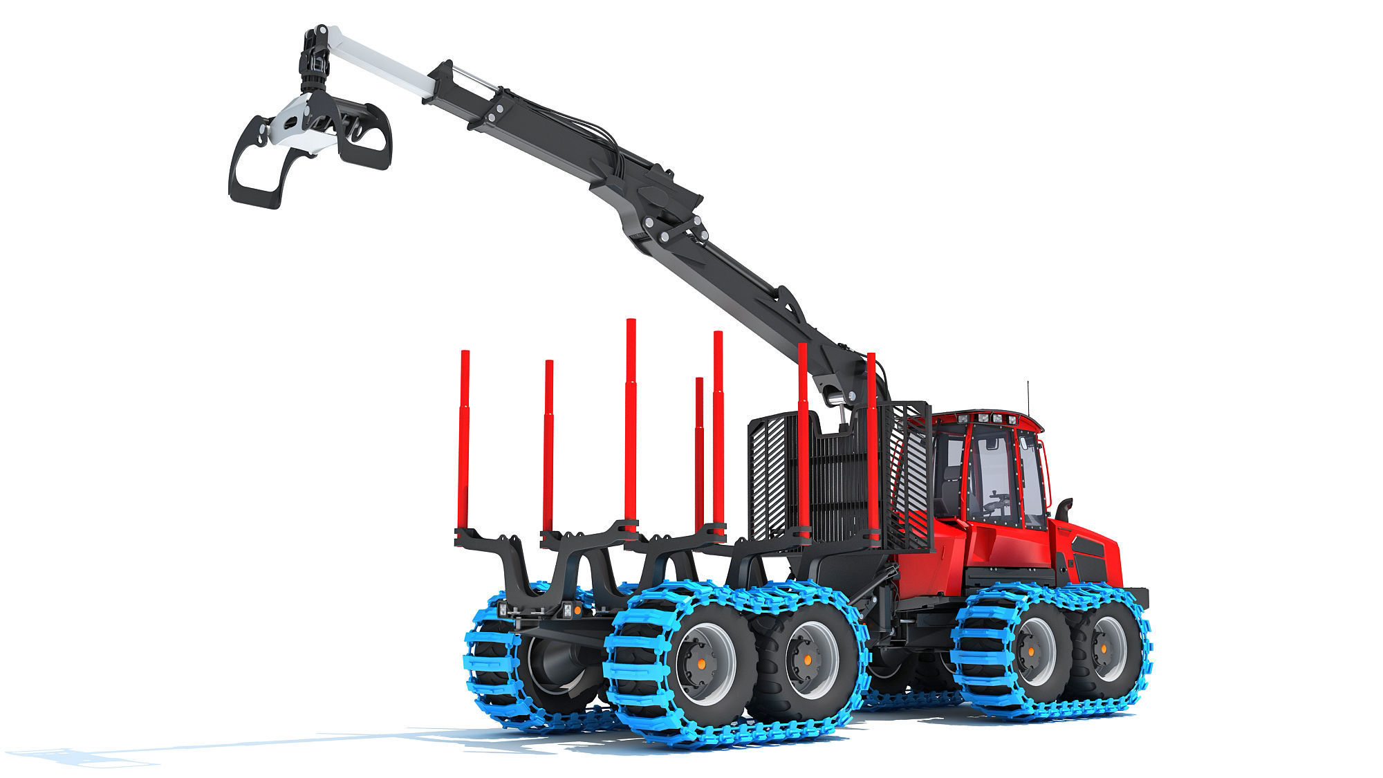 Forestry Forwarder Tractor 3D model_5