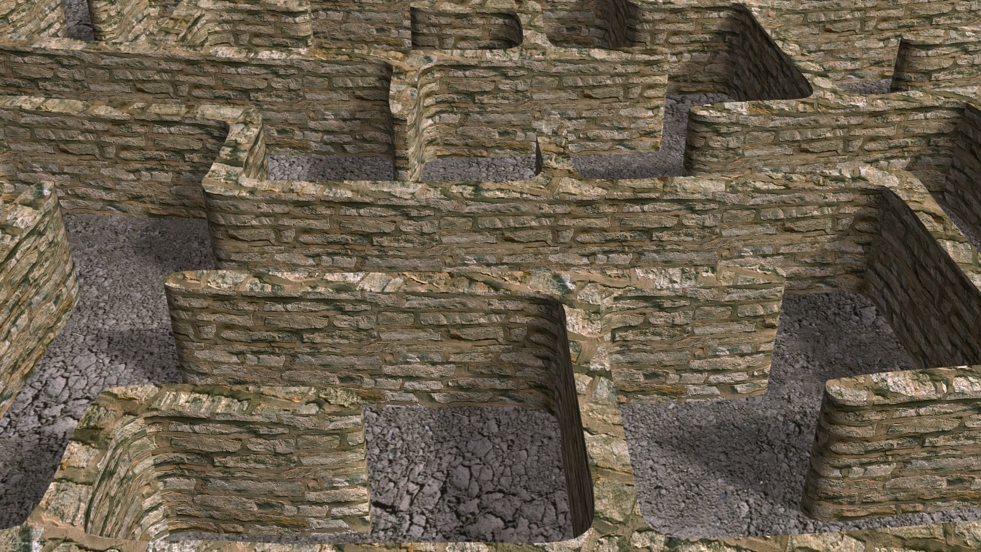 3d maze model for game and animation projects 3D model_1