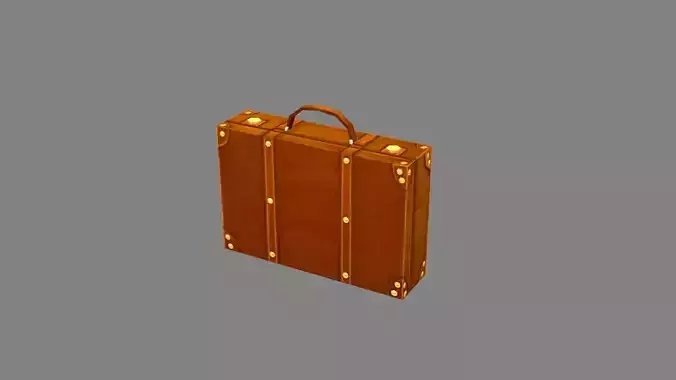cartoon suitcase - briefcase Low-poly 3D model