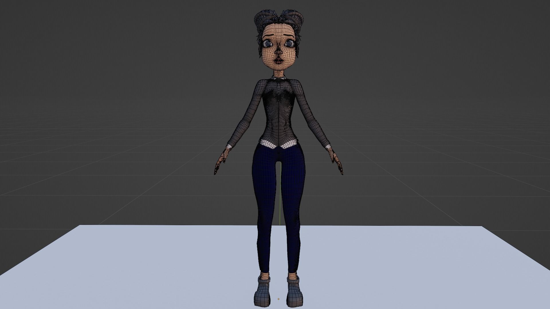 Natalie girl Free low-poly 3D model_5