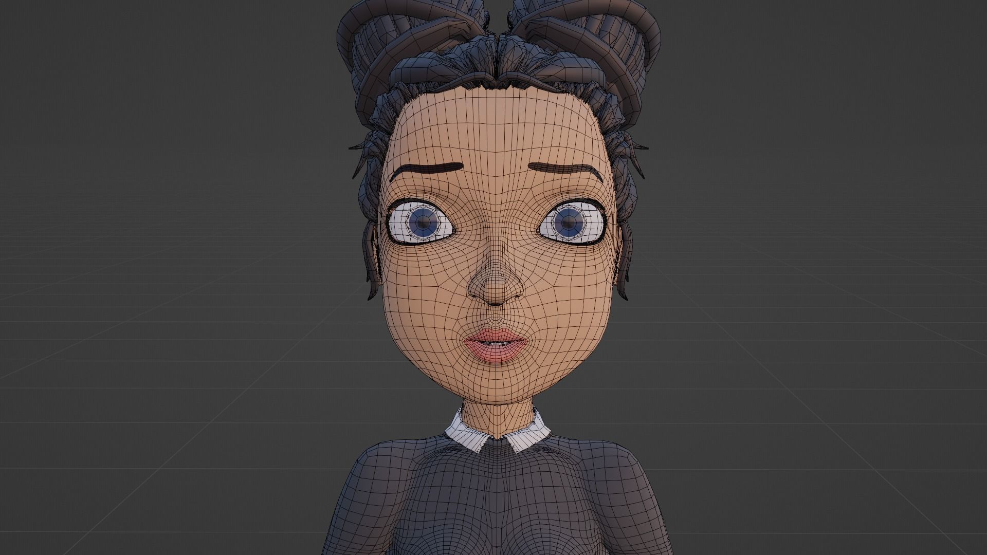 Natalie girl Free low-poly 3D model_4