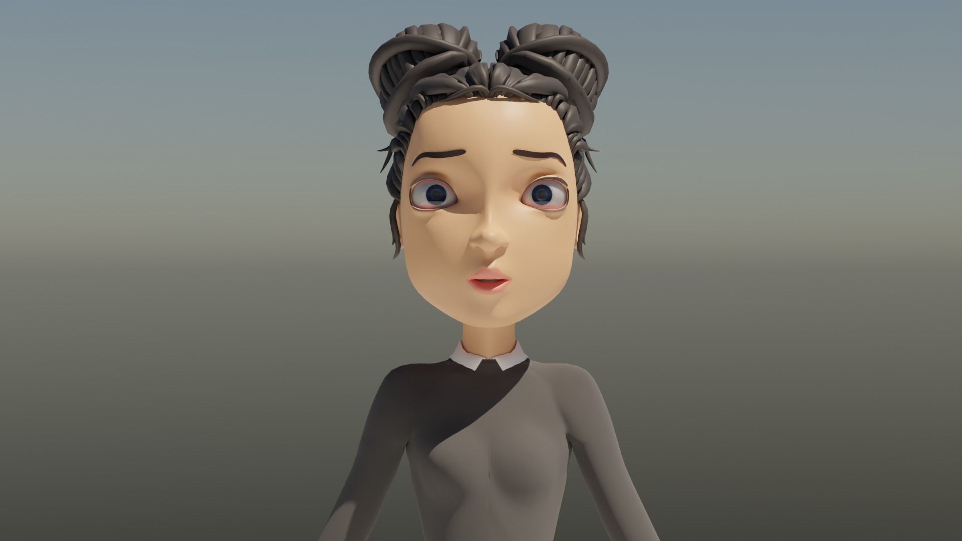 Natalie girl Free low-poly 3D model_3