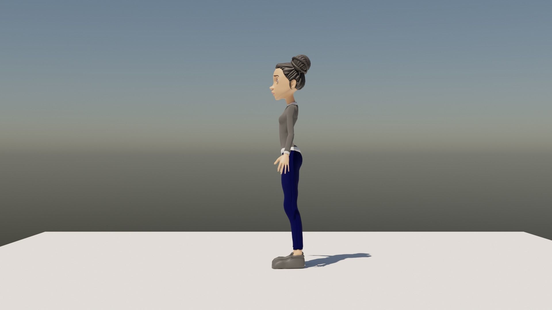 Natalie girl Free low-poly 3D model_2