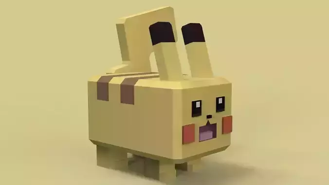 Pokemon Quest - PM025 Pikachu Free 3D print model