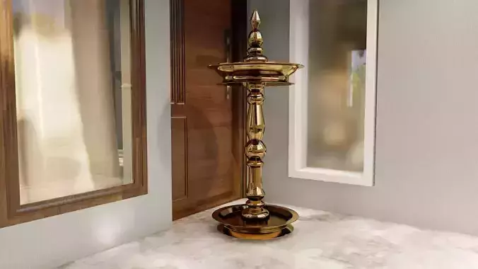 Indian Traditional lamp 3D model