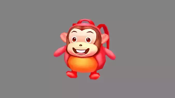 Cartoon children school bag - monkey backpack