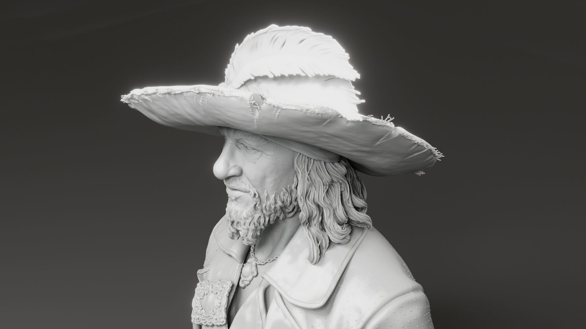 Geoffrey Rush - Hector Barbossa - Pirates of the Caribbean 3D print model_6
