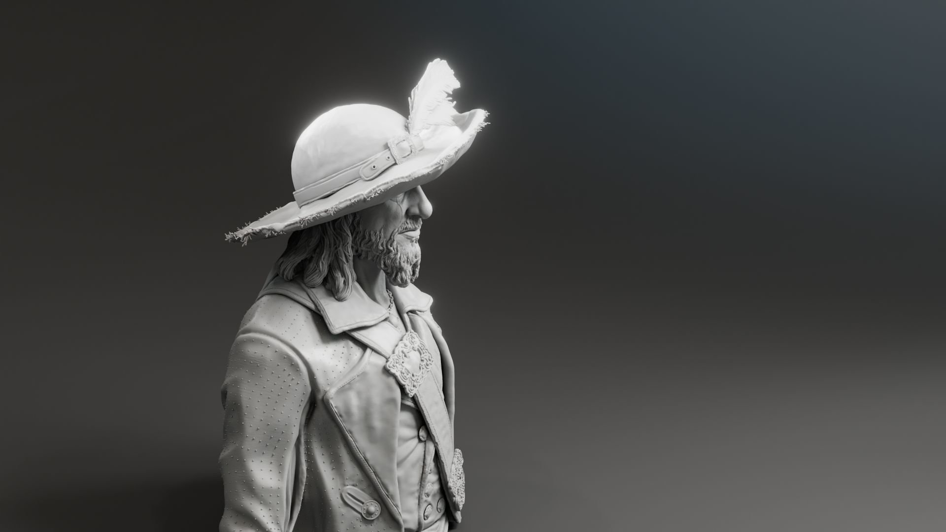 Geoffrey Rush - Hector Barbossa - Pirates of the Caribbean 3D print model_19