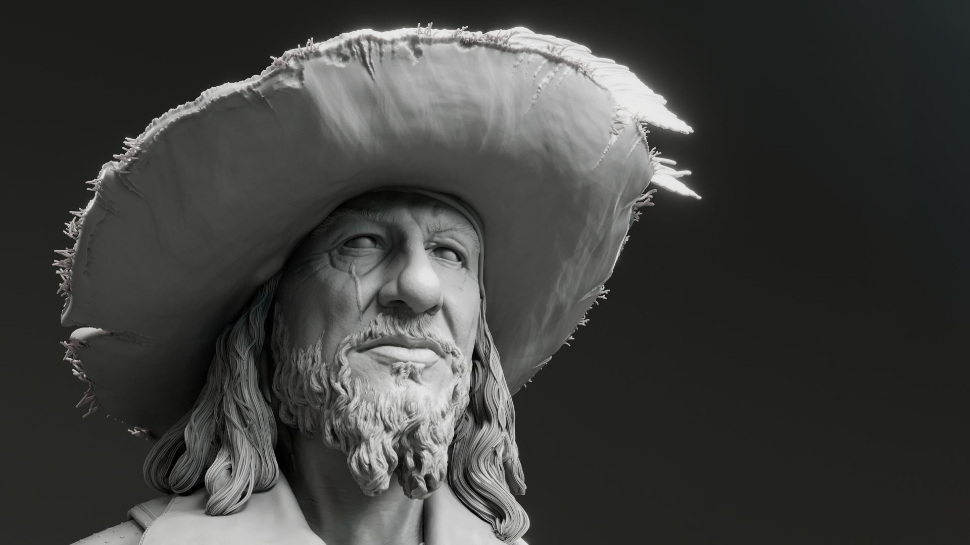 Geoffrey Rush - Hector Barbossa - Pirates of the Caribbean 3D print model_20