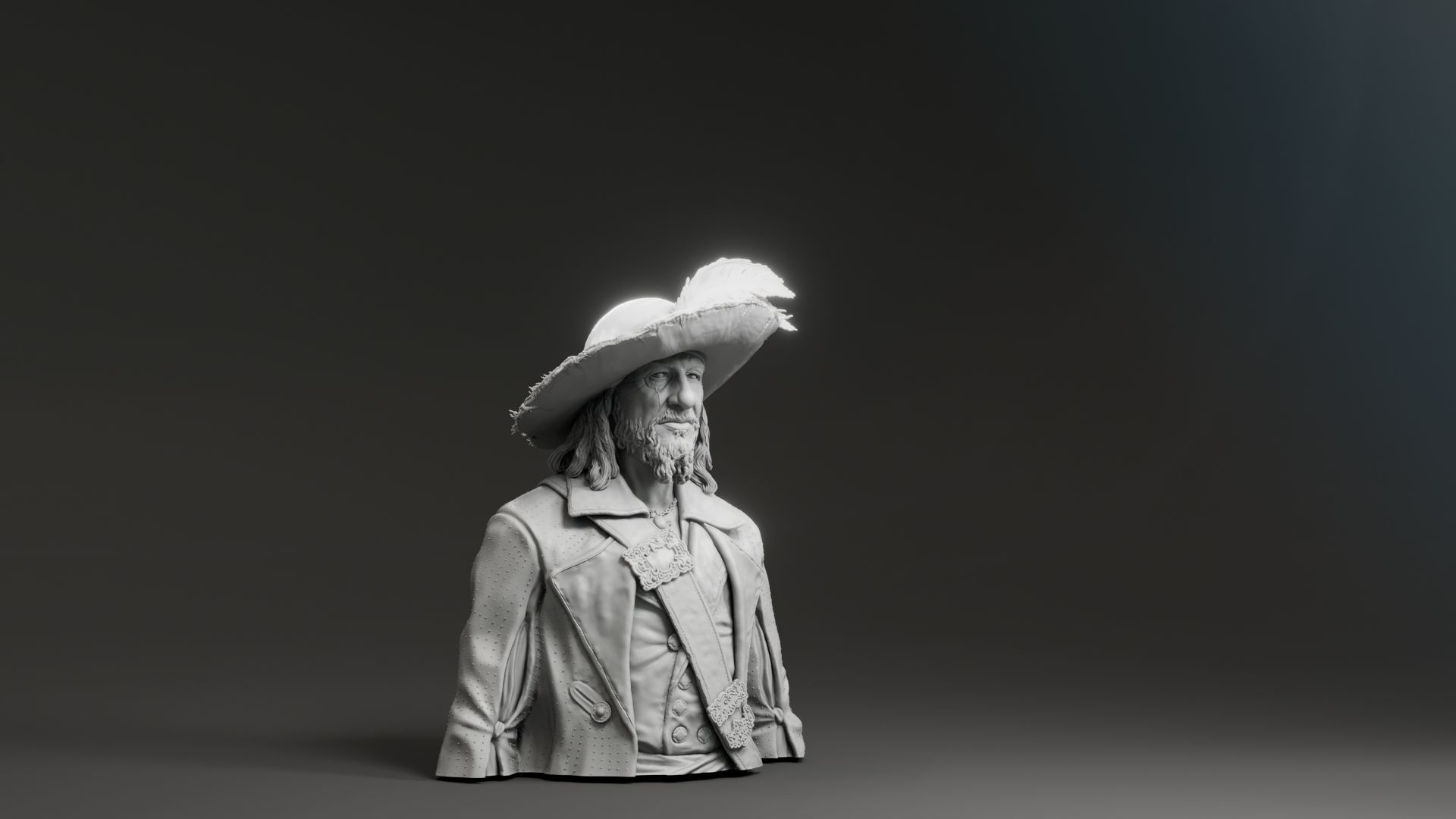 Geoffrey Rush - Hector Barbossa - Pirates of the Caribbean 3D print model_16