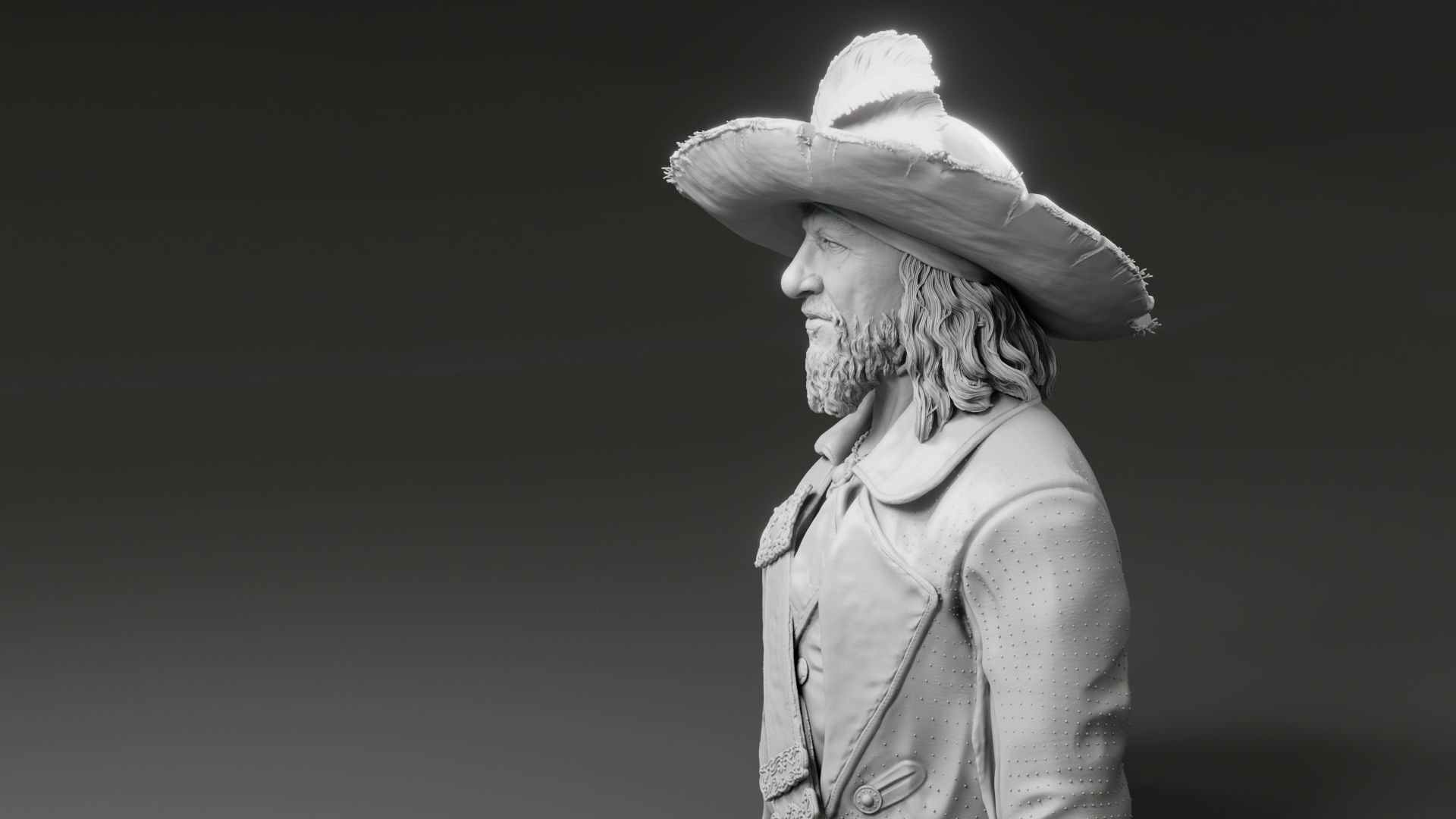 Geoffrey Rush - Hector Barbossa - Pirates of the Caribbean 3D print model_18