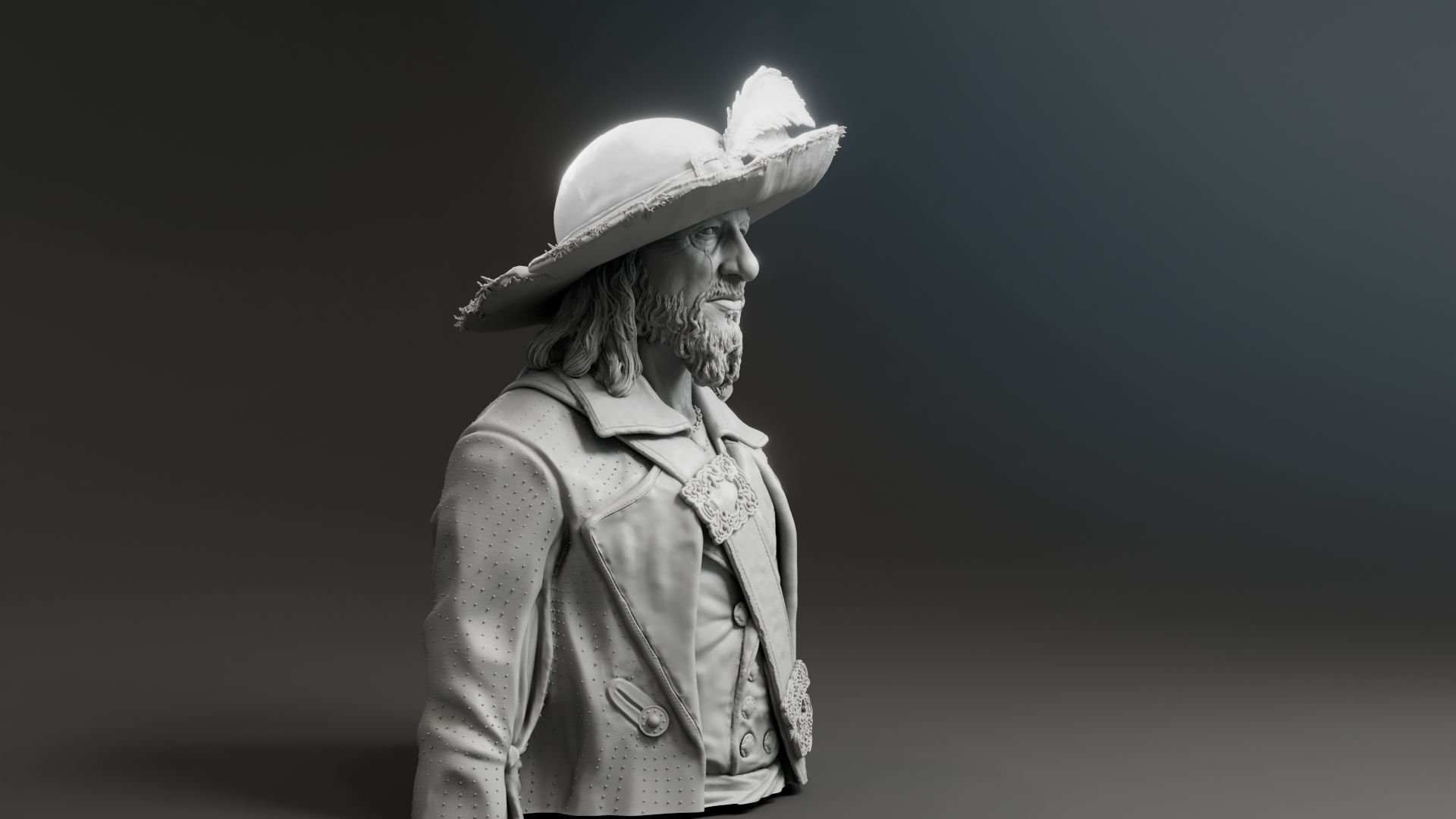 Geoffrey Rush - Hector Barbossa - Pirates of the Caribbean 3D print model_7