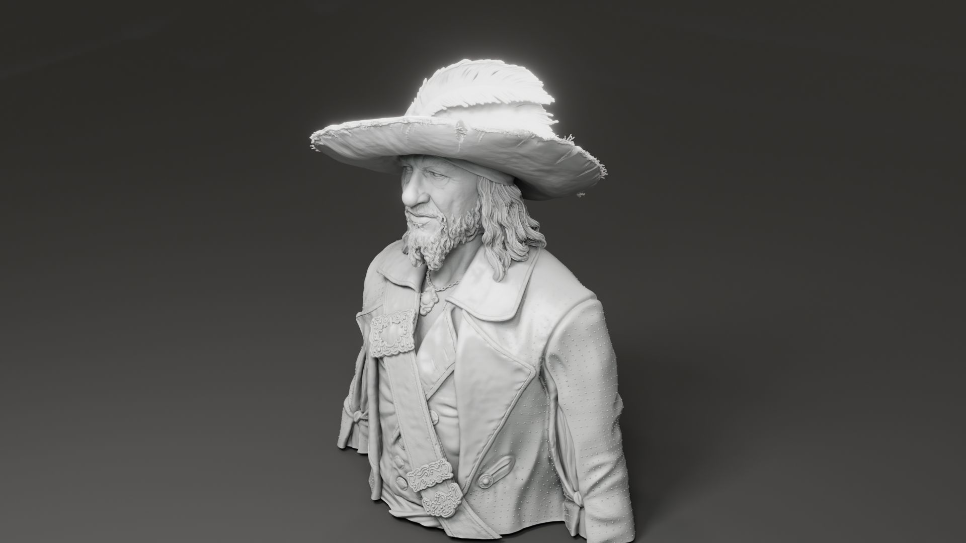 Geoffrey Rush - Hector Barbossa - Pirates of the Caribbean 3D print model_2