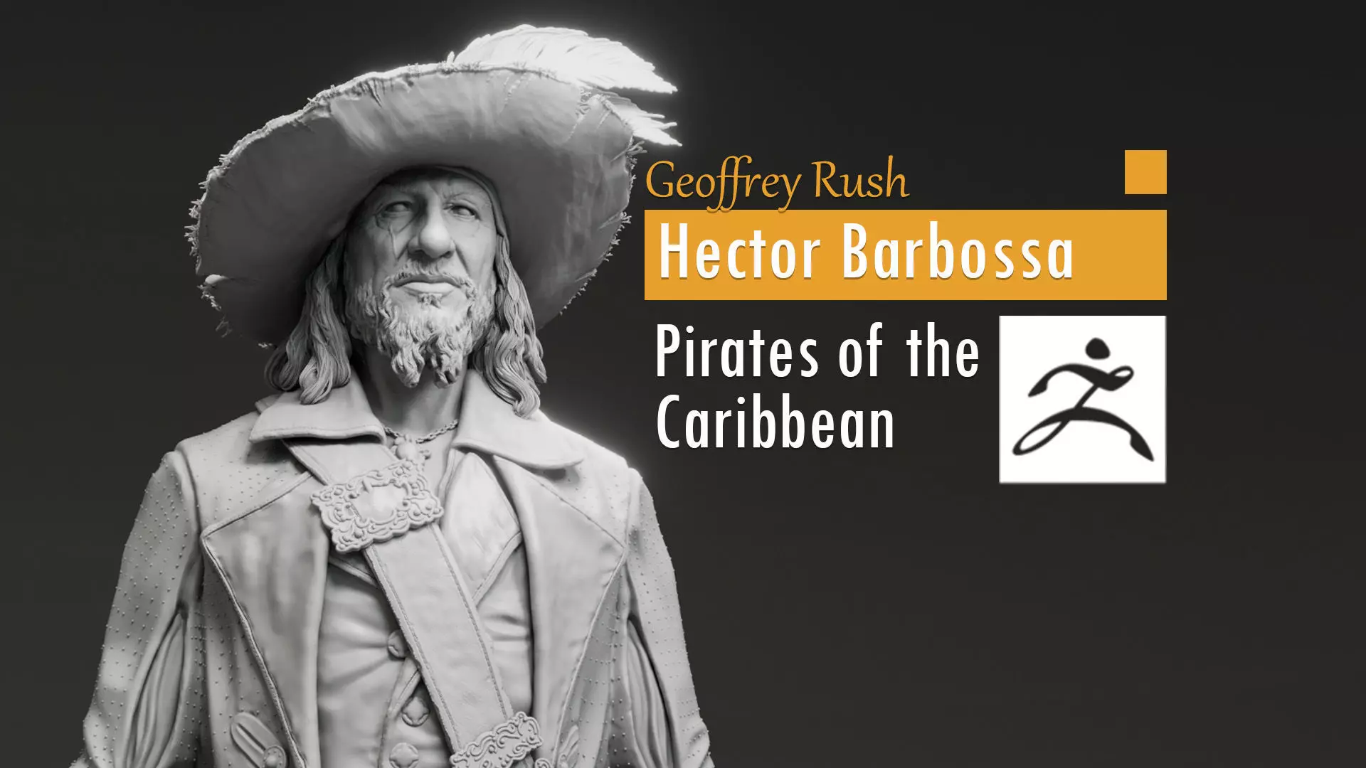 Geoffrey Rush - Hector Barbossa - Pirates of the Caribbean 3D print model_0