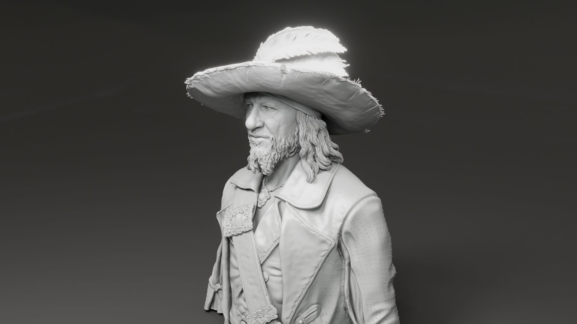 Geoffrey Rush - Hector Barbossa - Pirates of the Caribbean 3D print model_17
