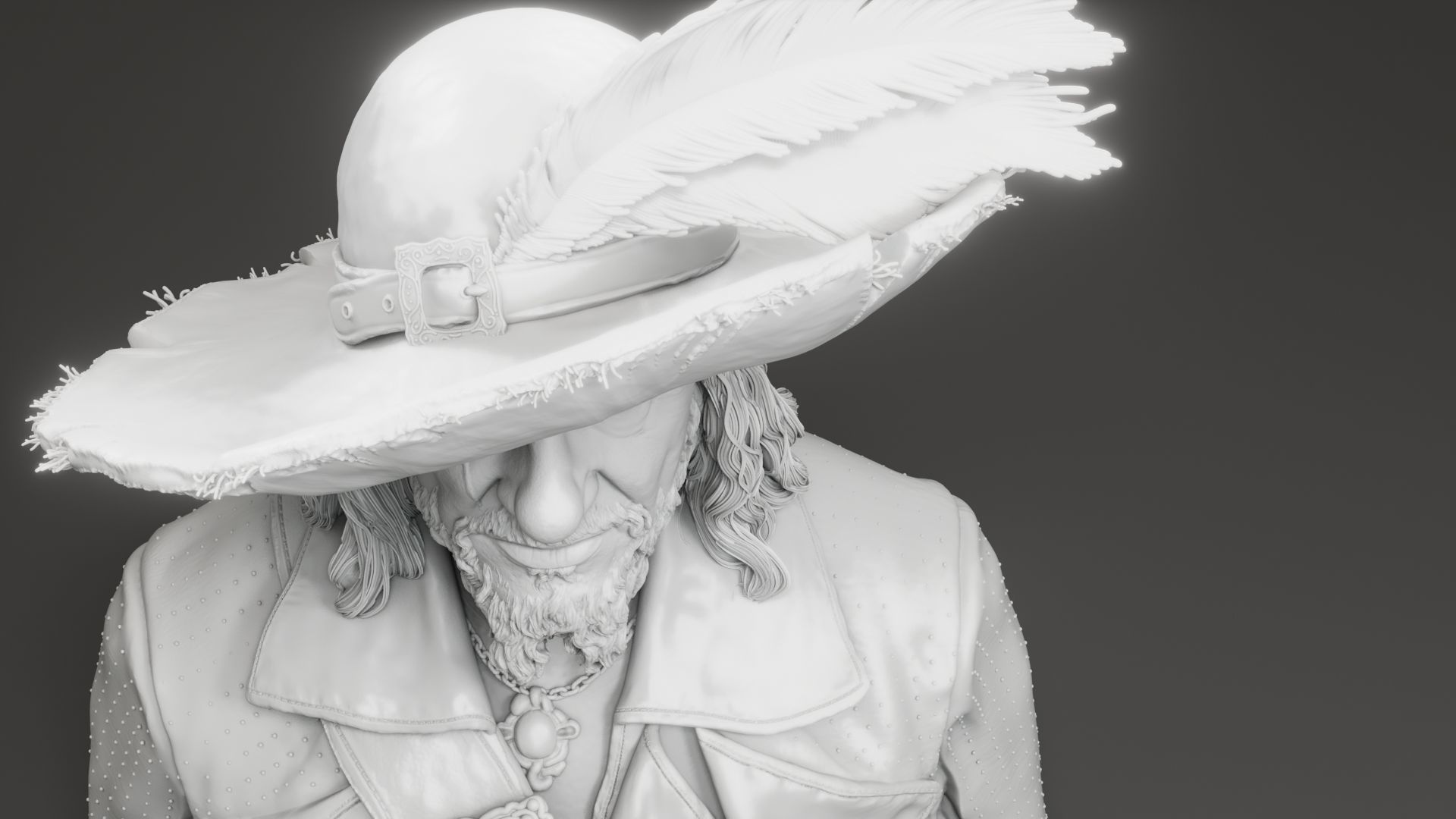 Geoffrey Rush - Hector Barbossa - Pirates of the Caribbean 3D print model_13