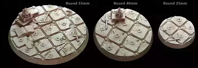 Miniature Bases - Tomb or Crypt - Round 3D print model