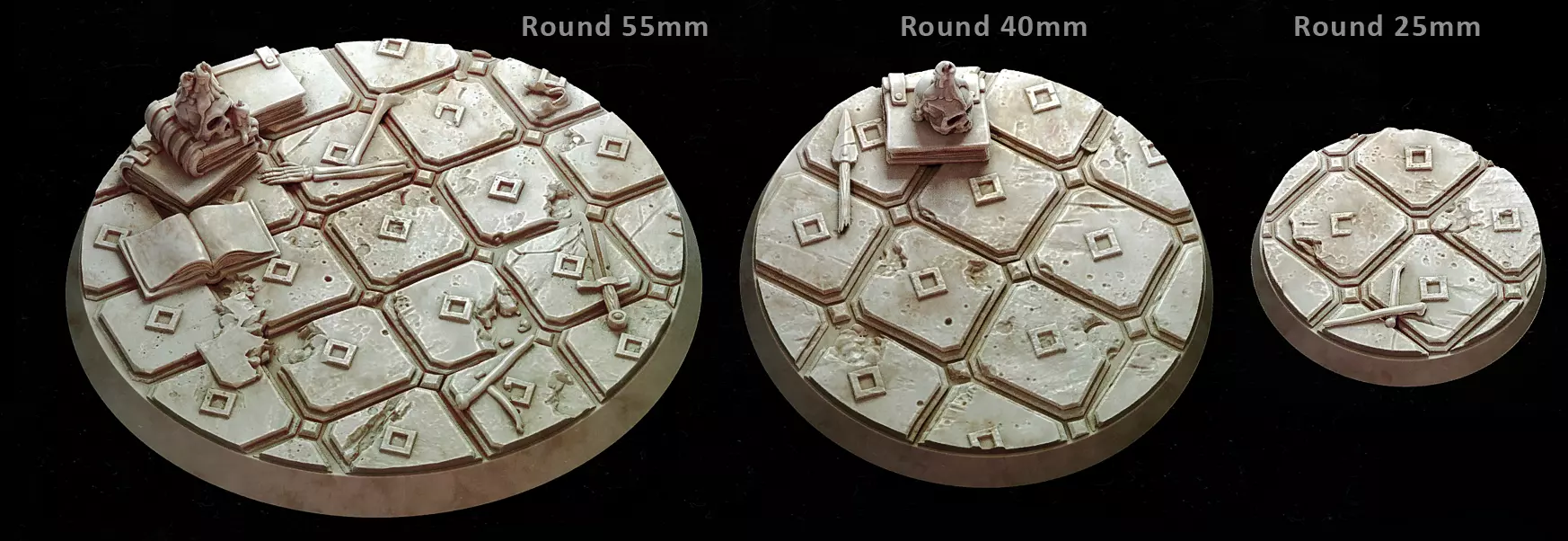 Miniature Bases - Tomb or Crypt - Round 3D print model_0