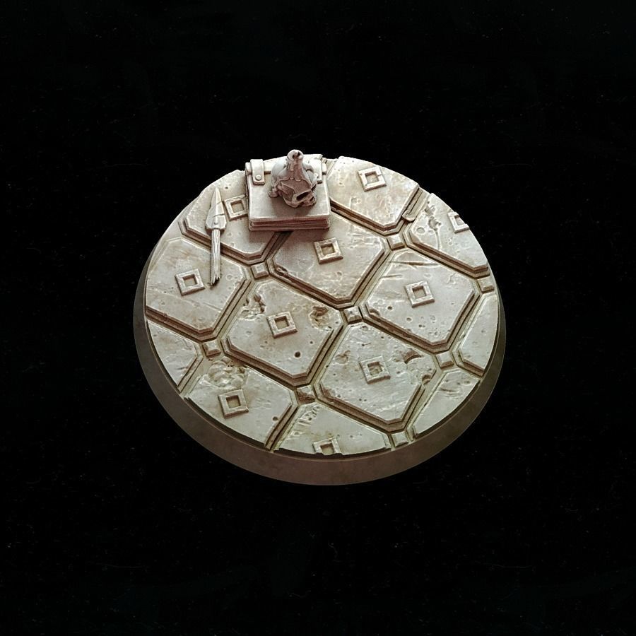 Miniature Bases - Tomb or Crypt - Round 3D print model_2