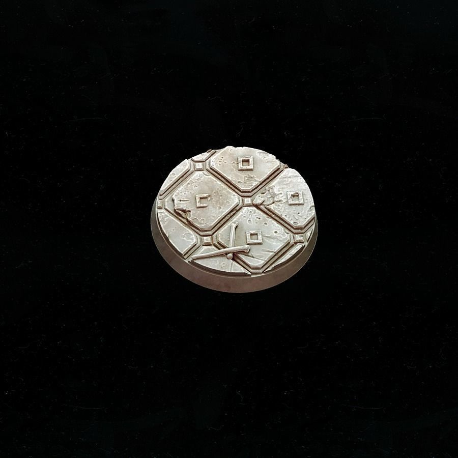 Miniature Bases - Tomb or Crypt - Round 3D print model_3