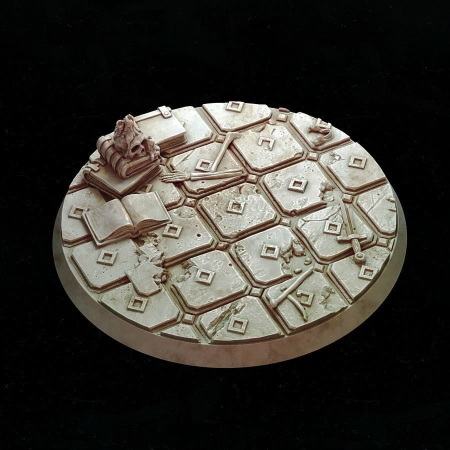 Miniature Bases - Tomb or Crypt - Round 3D print model_1