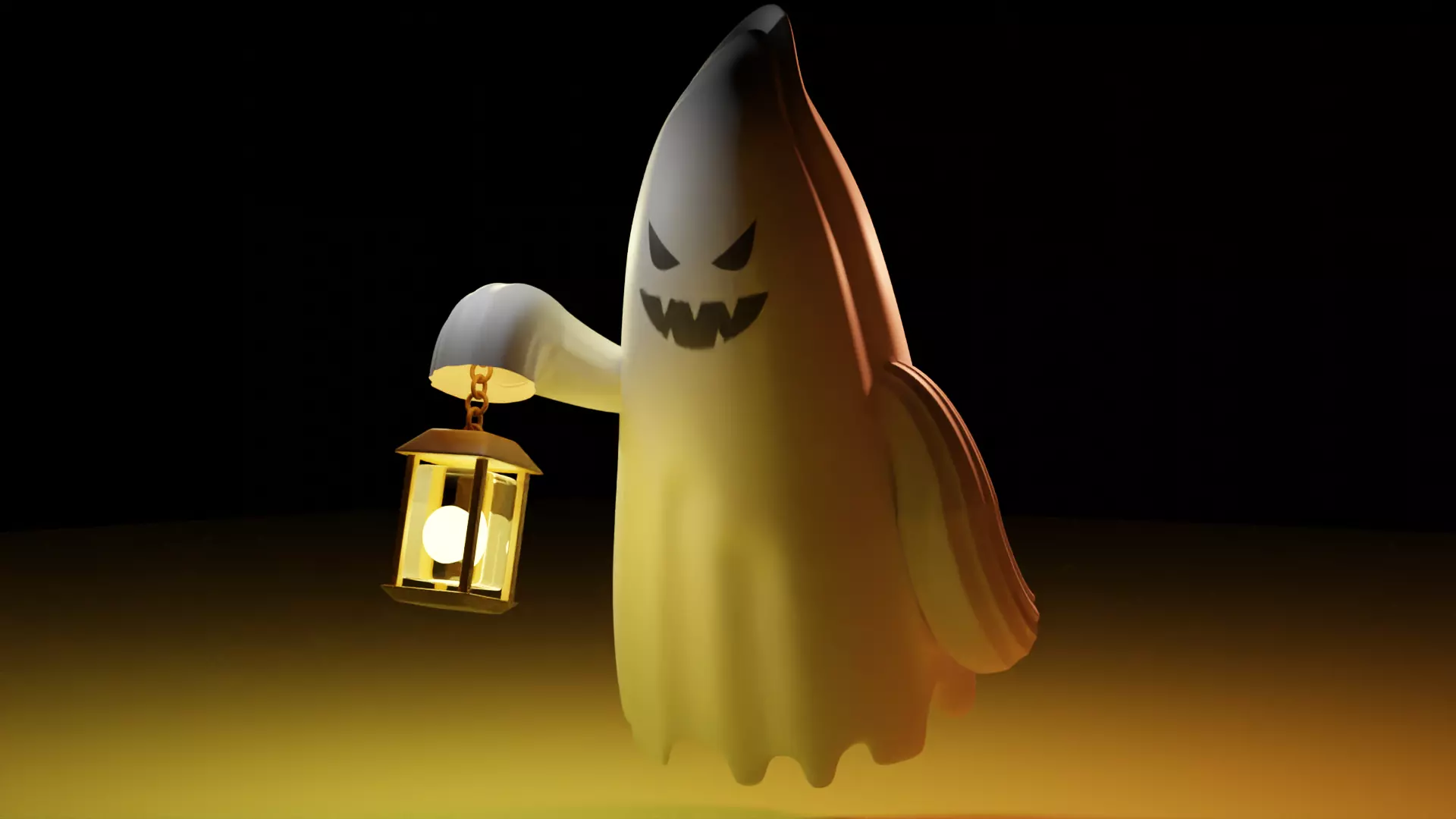 spooky ghost blender 3D model