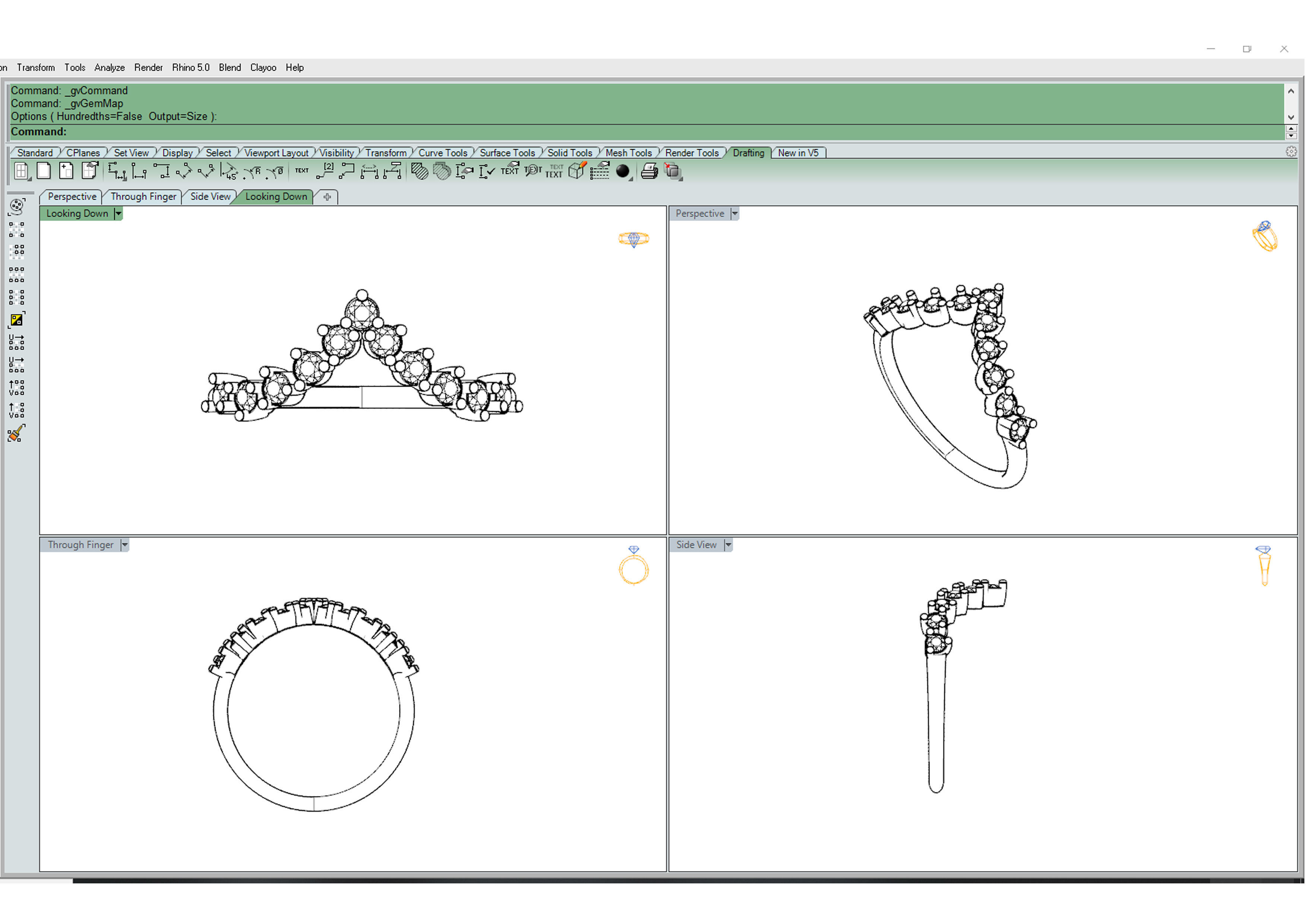 Diamond ring 3D print model_10