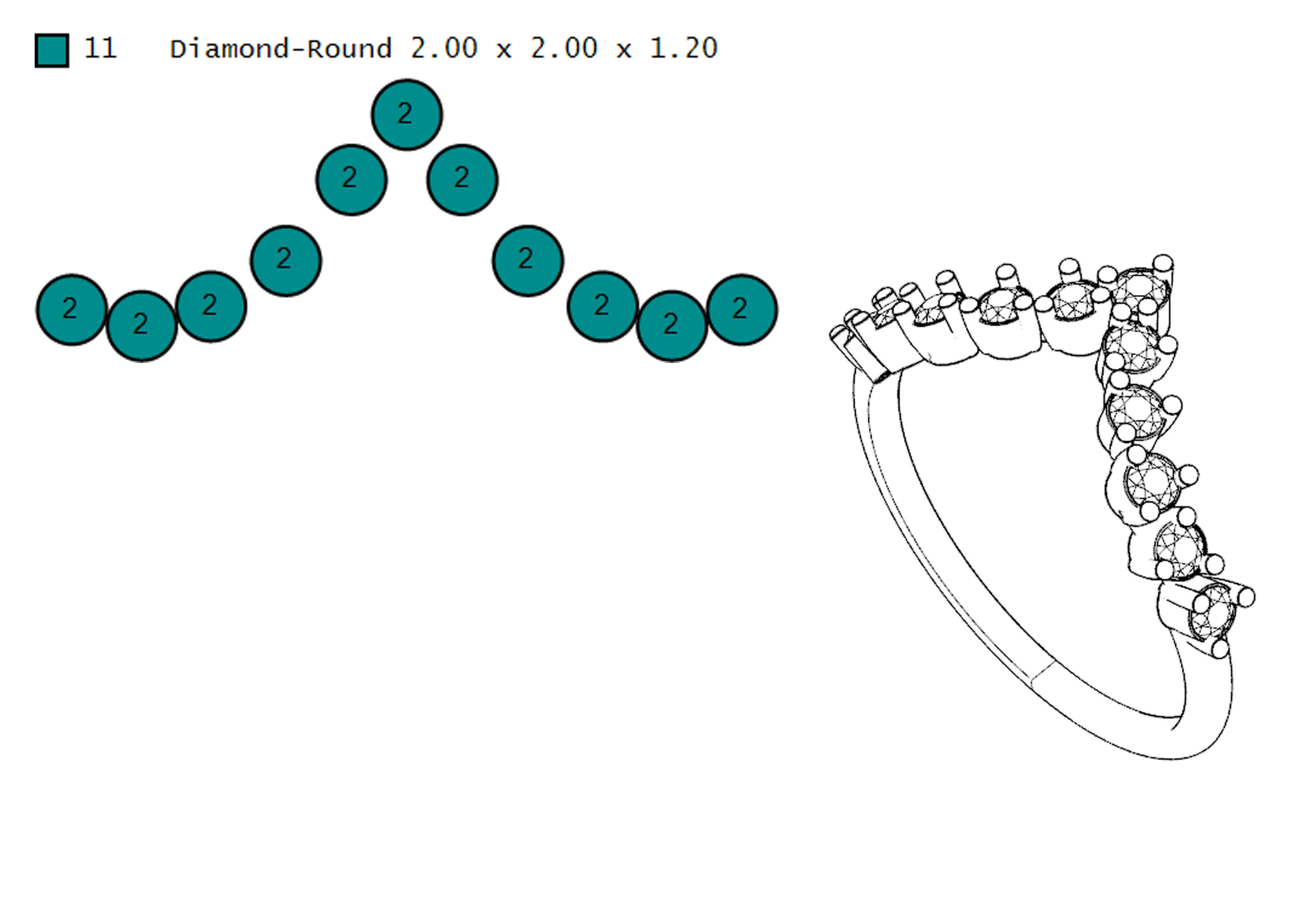 Diamond ring 3D print model_9