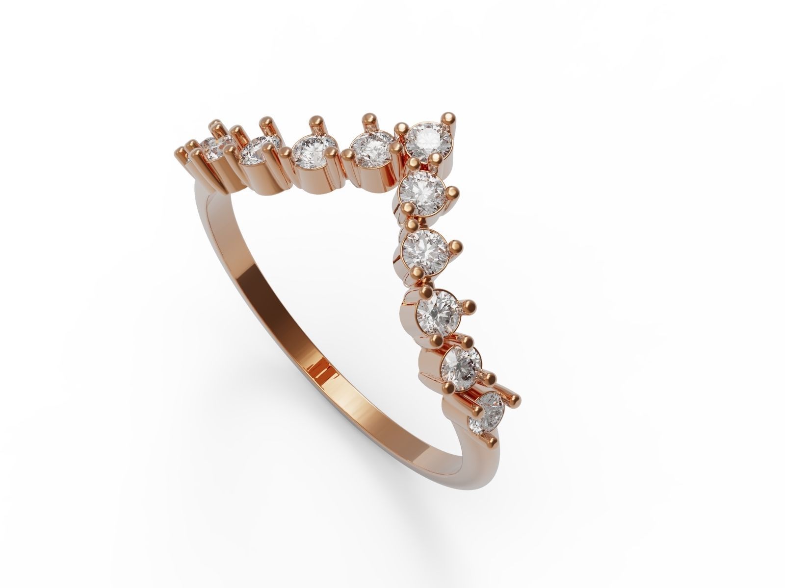 Diamond ring 3D print model_2