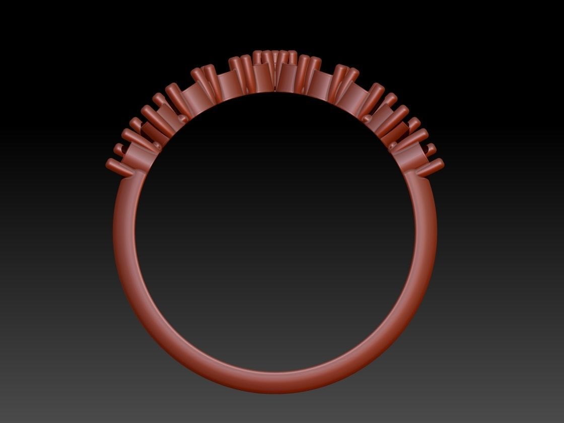 Diamond ring 3D print model_4
