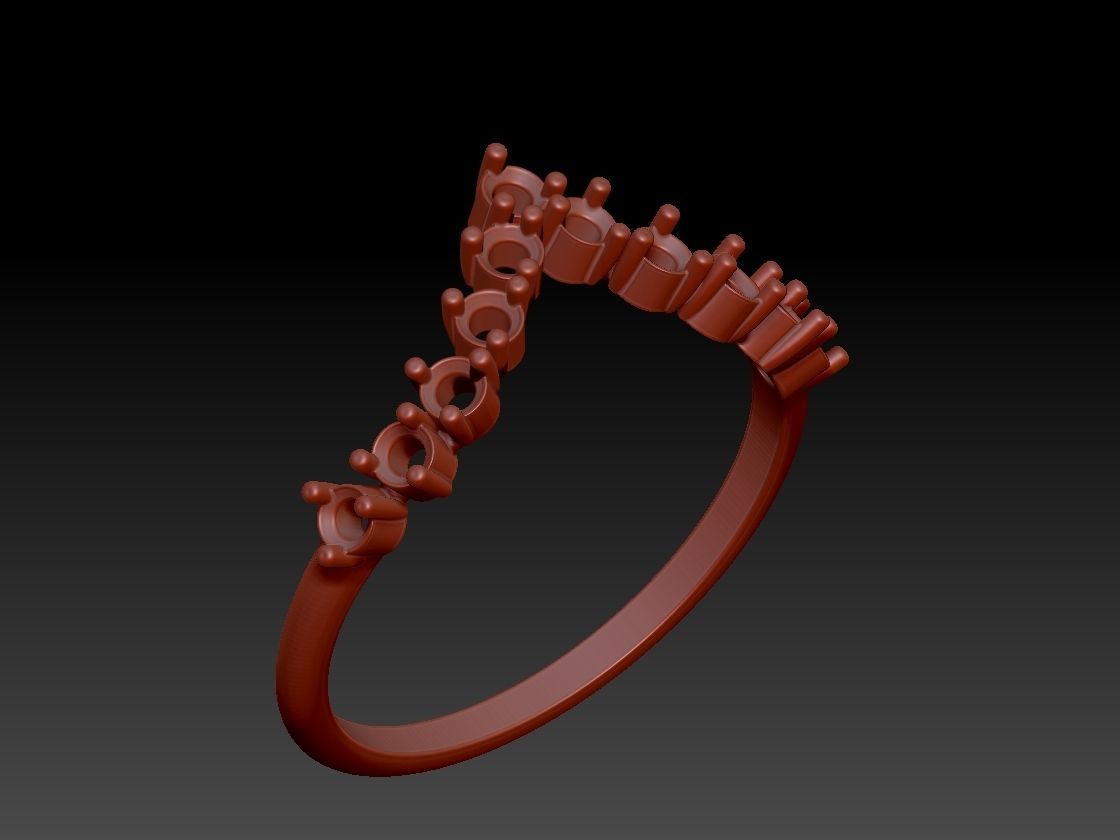 Diamond ring 3D print model_1