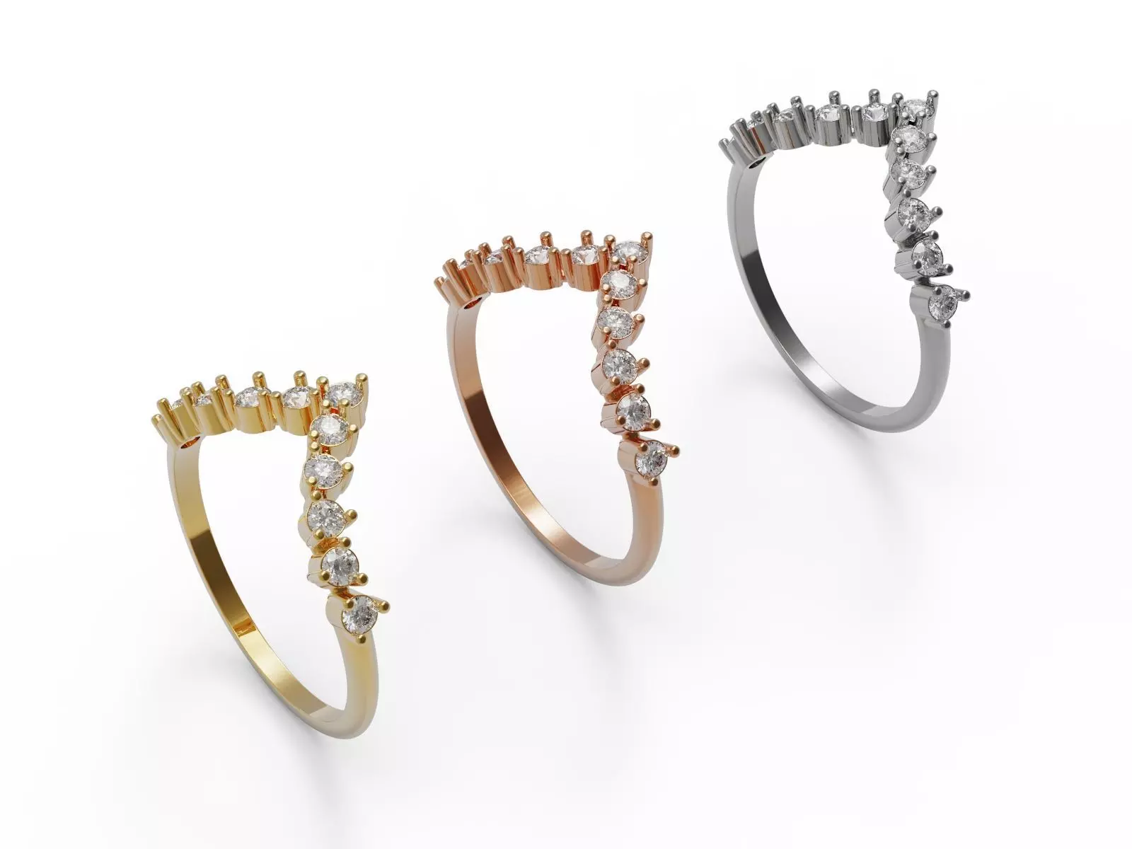 Diamond ring 3D print model_0