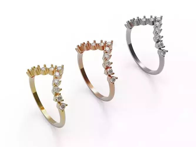 Diamond ring 3D print model