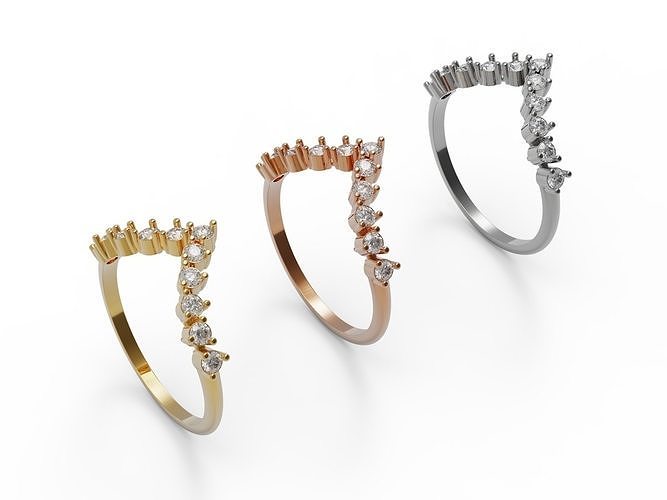 Diamond ring 3D print model