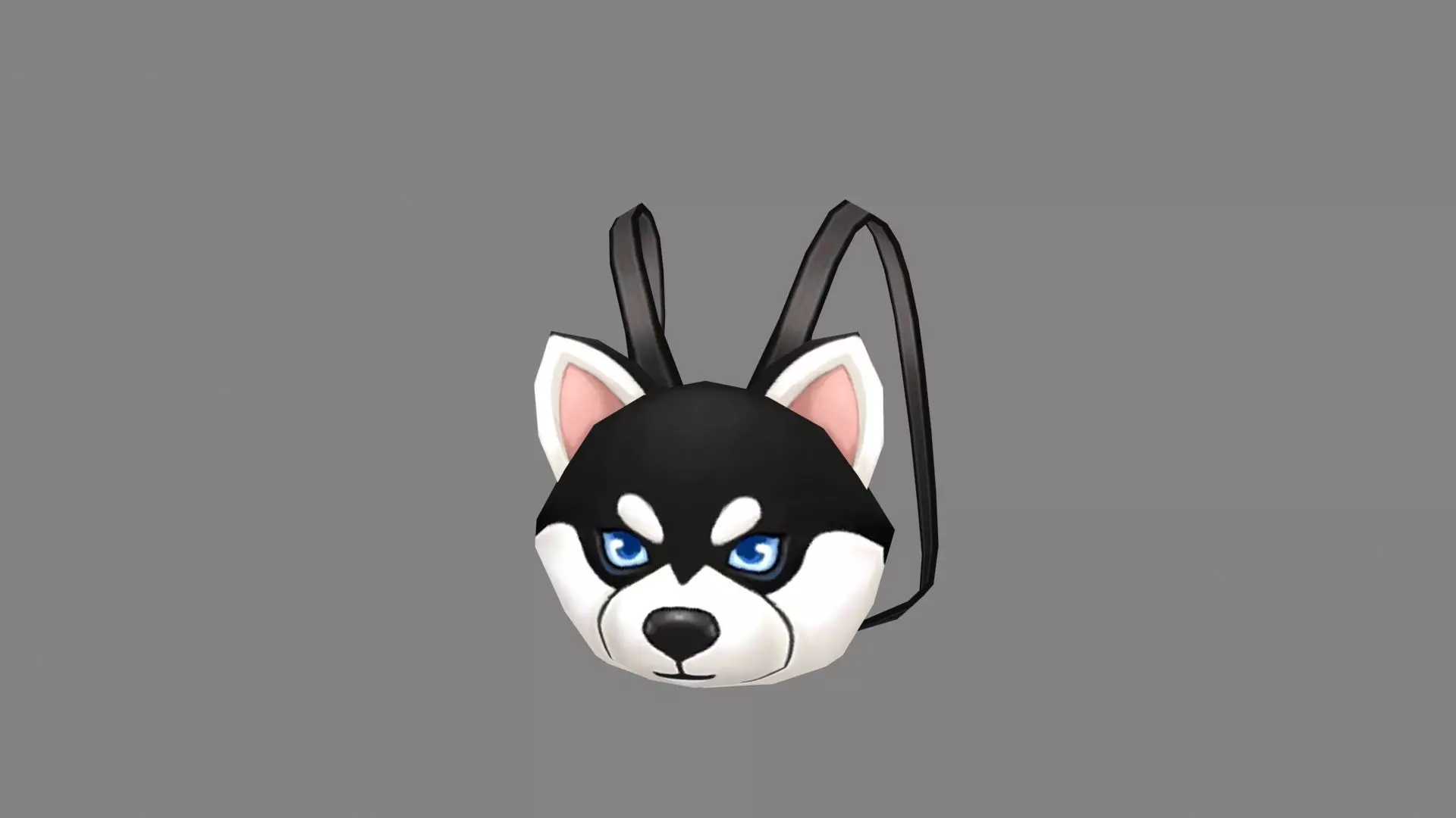 Cartoon children school bag - dog backpack Low-poly 3D model