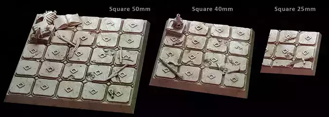 Miniature Bases - Tomb or Crypt - Square