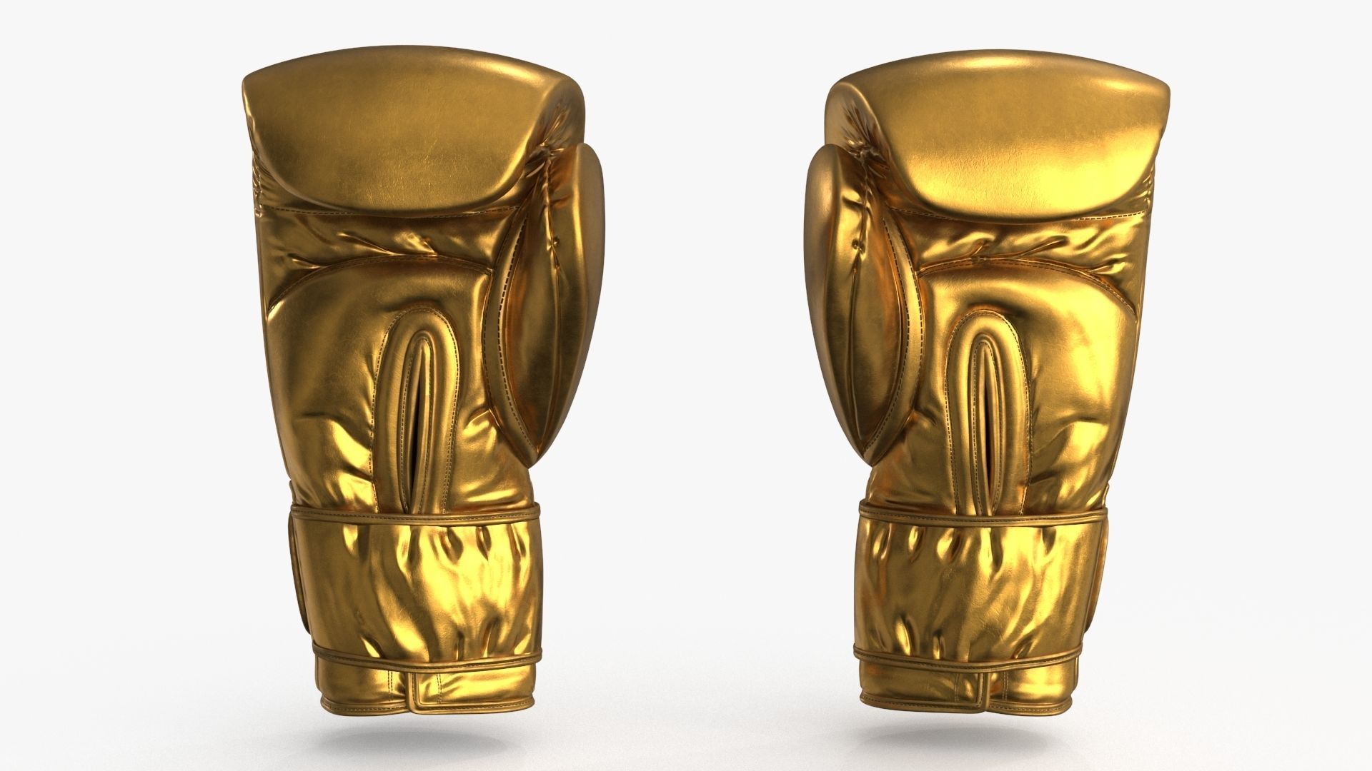 Boxing Glove Gold Low-poly 3D model_2