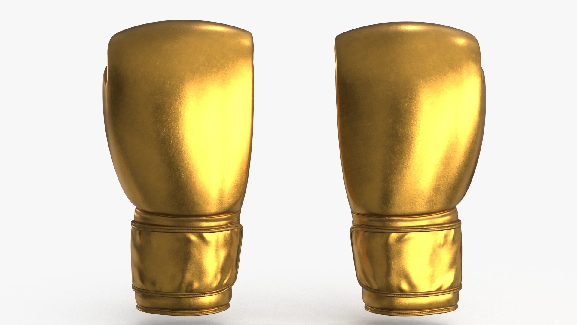 Boxing Glove Gold Low-poly 3D model_8