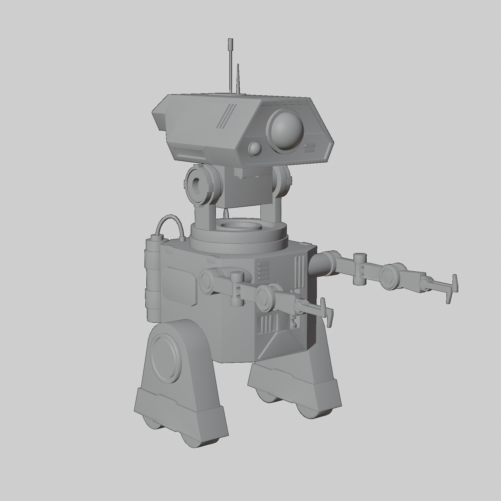 Denis elka46464646gmail comSci-fi Robot 3D model Free low-poly 3D model_22