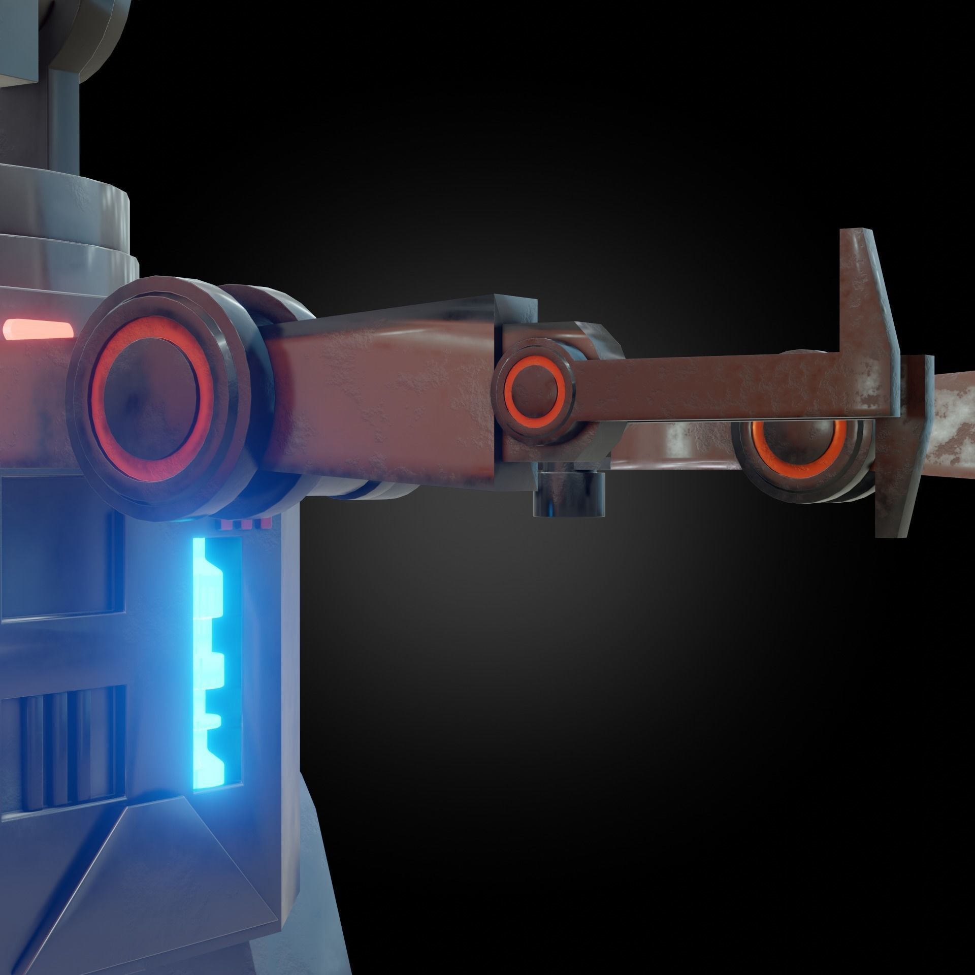 Denis elka46464646gmail comSci-fi Robot 3D model Free low-poly 3D model_6
