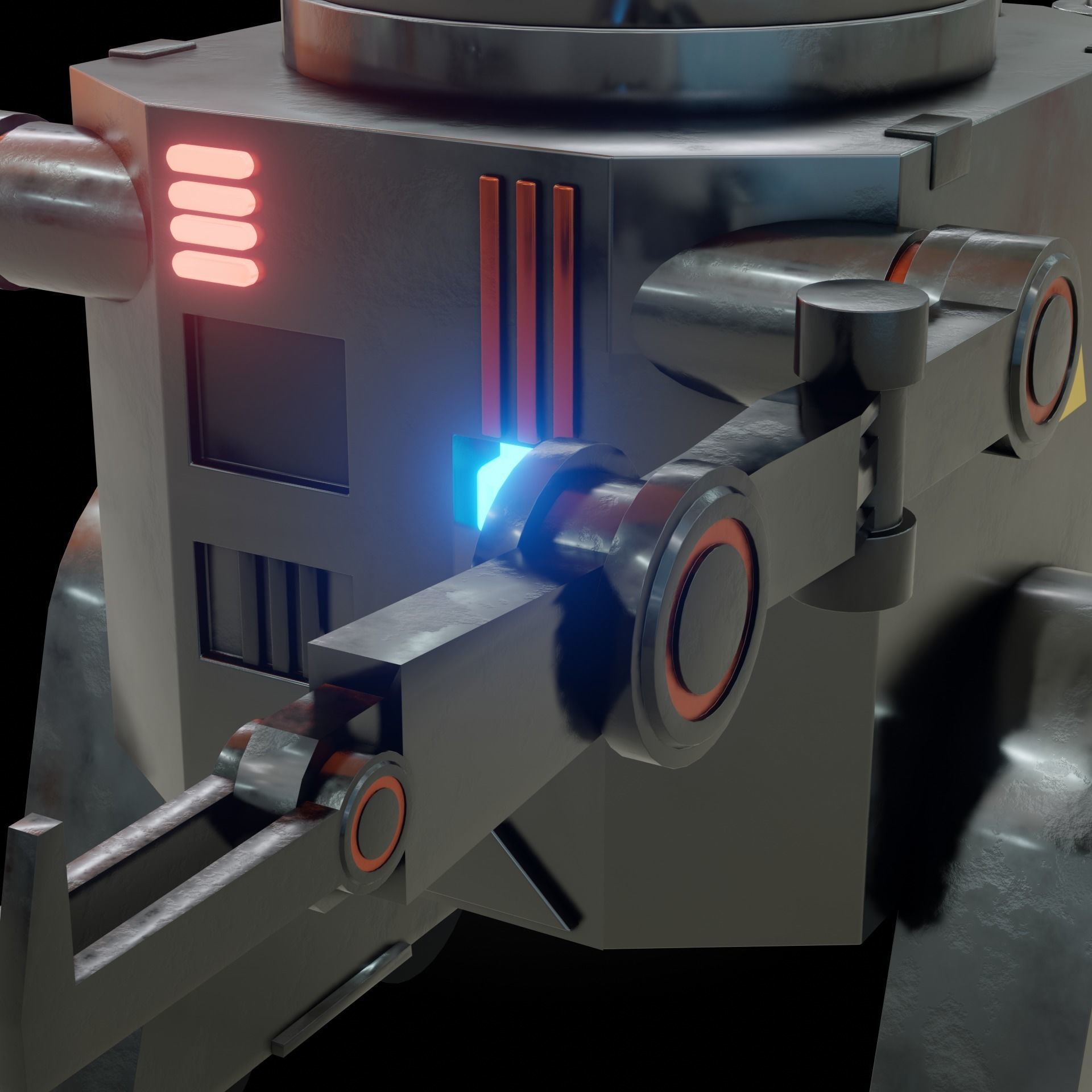 Denis elka46464646gmail comSci-fi Robot 3D model Free low-poly 3D model_3